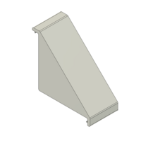 MODULAR SOLUTIONS ALUMINUM GUSSET<br>45MM X 90MM GRAY PLASTIC CAP COVER FOR 40-120-1, FOR A FINISHED APPEARANCE